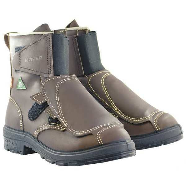 Size 7-1/2 Men's 8 in Work Boot Aluminum Work Boot, Brown