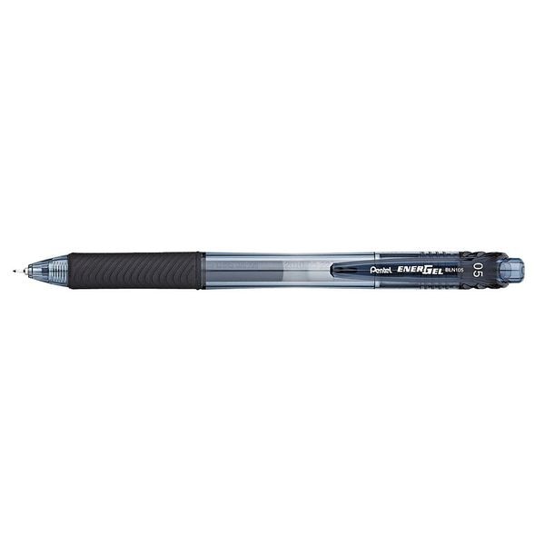 Retractable Roller Ball Pen, Fine 0.5 mm, Black PK12
