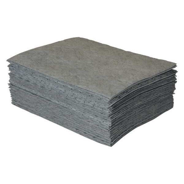 Sorbents, 9 gal. Universal Absorbed, Gray, Polypropylene, 50 PK