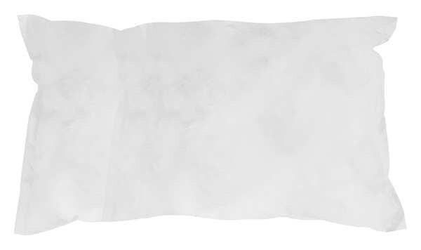 Sorbents, 18 gal/pk; 1.8 gal/pillow, Oil Absorbed, White, Polypropylene, 10 PK