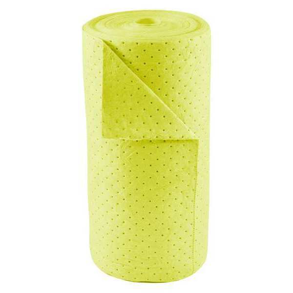 Sorbents, 40 gal. Harsh Chemicals Absorbed, Yellow, Polypropylene