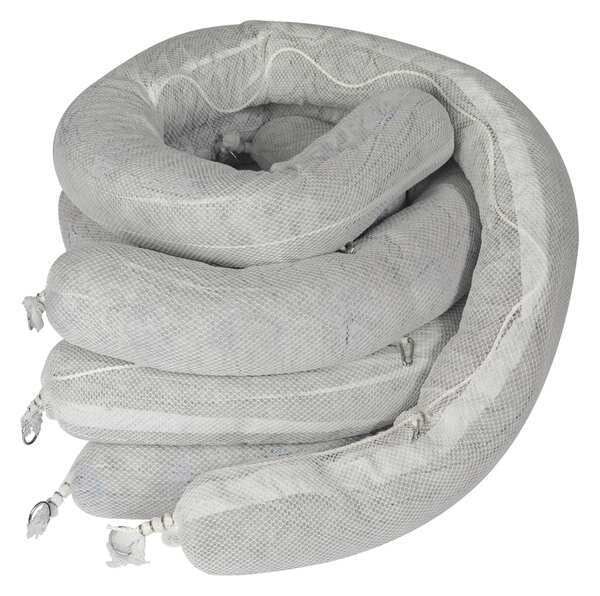 Absorbent Boom, Gray, 65 gal., PK4