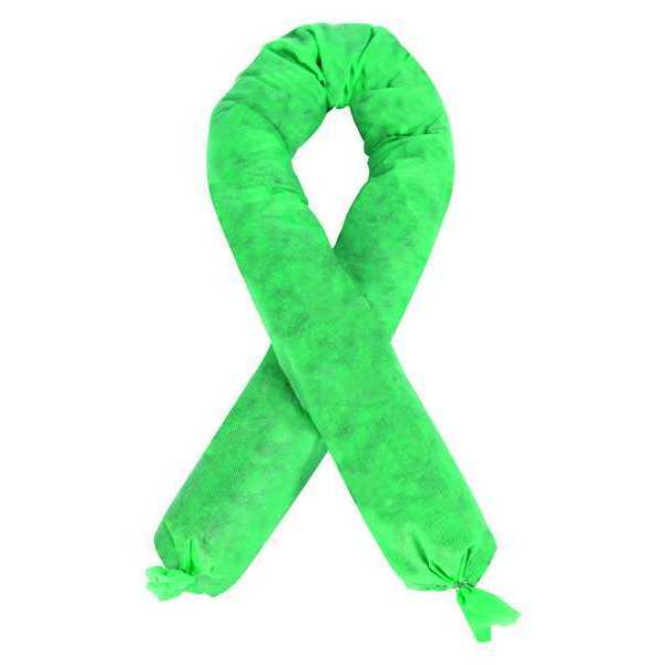 Absorbent Sock, Green, 4 gal., PK4