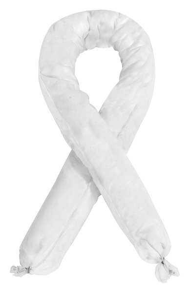 Absorbent Sock, White, 12 gal., PK12