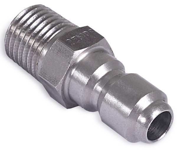 Quick-Connect Coupler, 1/4 (M) x 1/4, Max. Pressure: 6, 000 psi