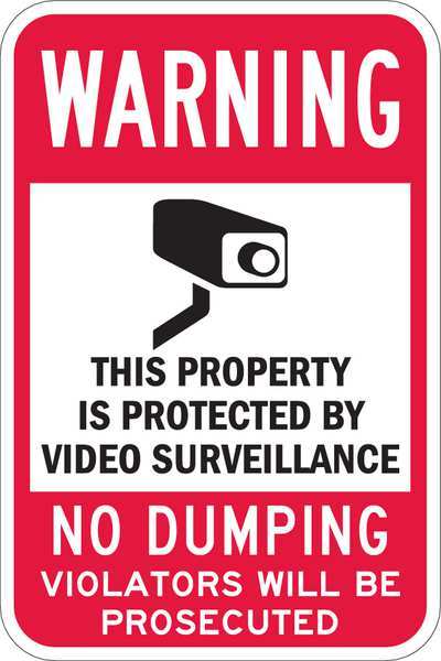 Property Sign, 18 in H, 12 in W, Aluminum, Vertical Rectangle, English, T1-1092-HI_12x18
