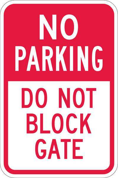 Gate No Parking Sign, 18