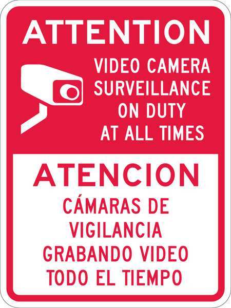 Property Sign, 24 in H, 18 in W, Aluminum, Vertical Rectangle, English, Spanish, T1-1078-EG_18x24