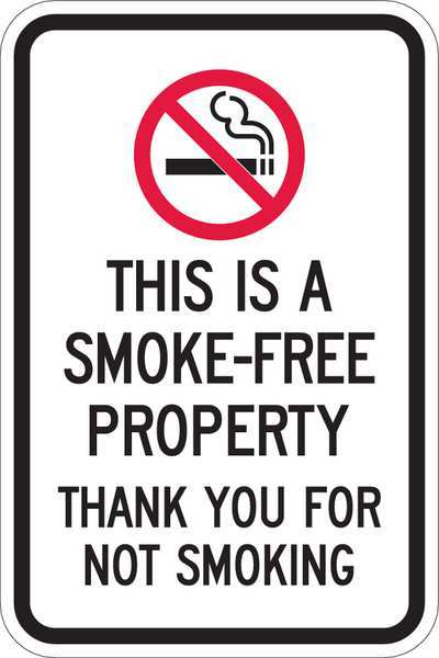 Property Sign, 18 in H, 12 in W, Vertical Rectangle, English, T1-1079-HI_12x18