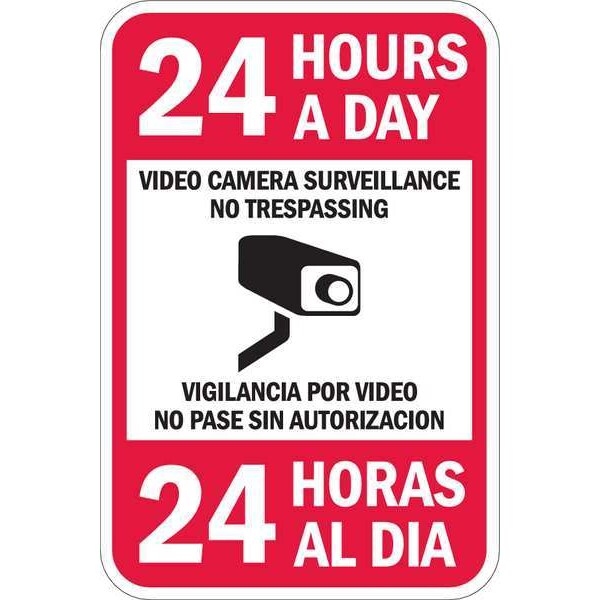 Property Sign, Video Cam, 18 x 12 In.