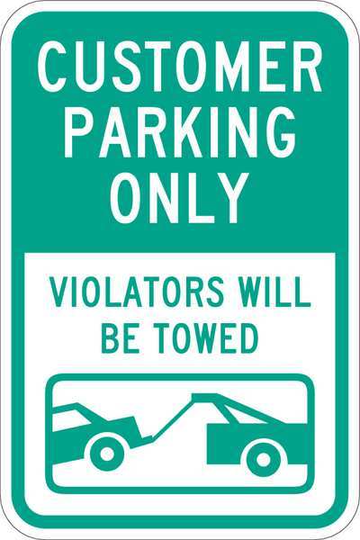 Customer Parking Sign, 18