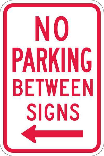 No Parking Between Parking Sign, 18