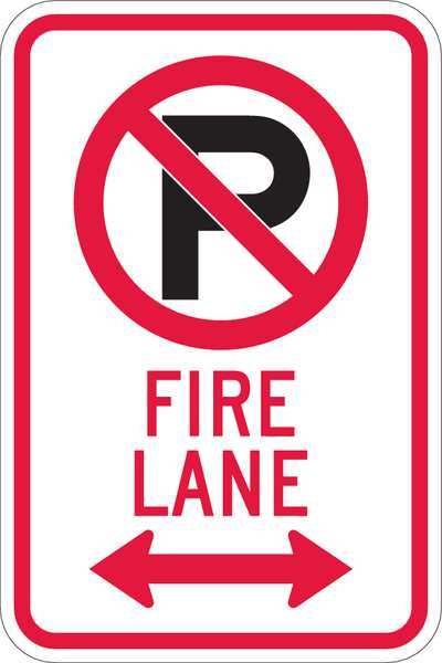 Sign, Fire Lane, 18 x12 In