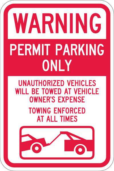 Permit Parking Sign, 18