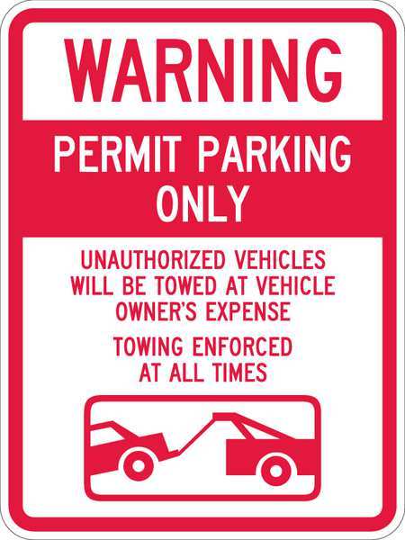 Permit Parking Sign, 24