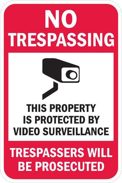 Property Sign, No Trespass, 18 x 12 In, T1-1074-EG_12x18