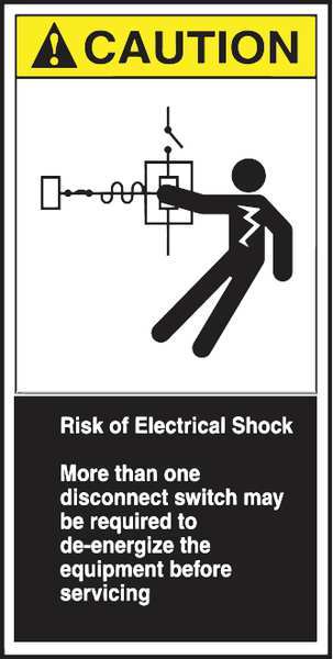 Label, CEMA, 3x6, Caution Risk Of, PK5