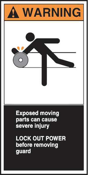 CEMA Label, 6 in Height, 3 in Width, Vinyl, Vertical Rectangle, English