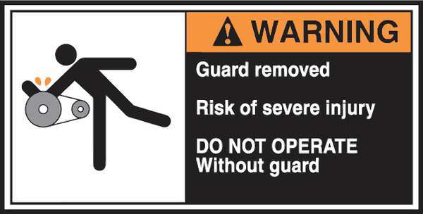 CEMA Label, 2 1/2 in Height, 5 in Width, Vinyl, Horizontal Rectangle, English