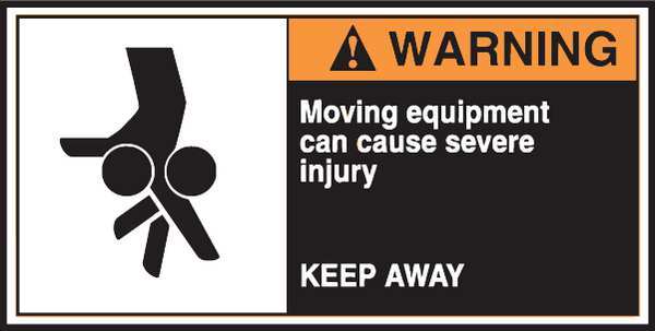 CEMA Label, 2 1/2 in Height, 5 in Width, Vinyl, Horizontal Rectangle, English