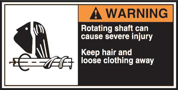 Label, CEMA, 2-1/2x5, Warning Rotating, PK5