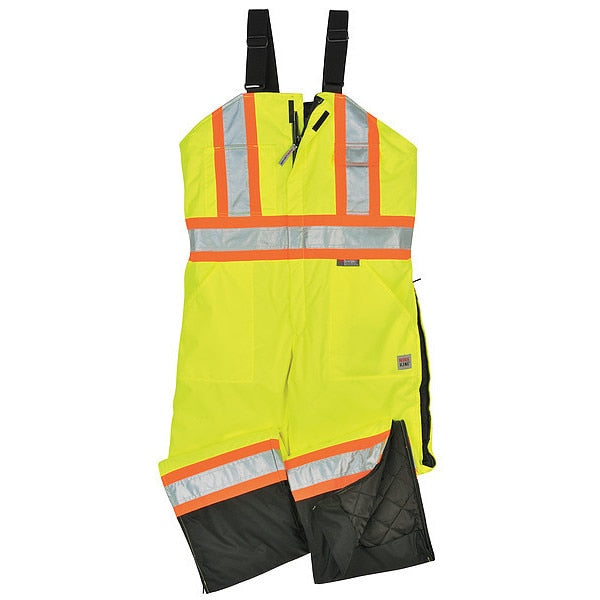 3X Hi-Vis Insulated Bibs, Florescent Green
