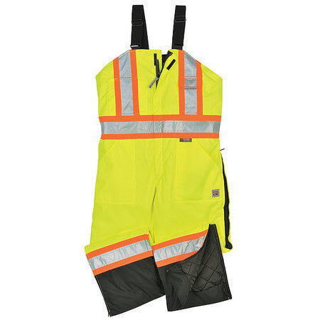 5X Hi-Vis Insulated Bibs, Florescent Green
