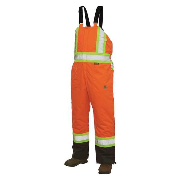 Medium Hi-Vis Insulated Bibs, Florescent Orange