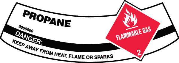 Cylinder Label, 2 in H, 5 1/4 in W, Vinyl, Arch, English, MCSLPRR