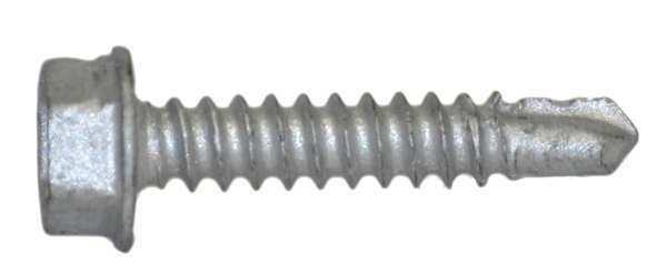 Self-Drilling Screw, #10 x 1 in, Climaseal Steel Hex Head External Hex Drive, 500 PK