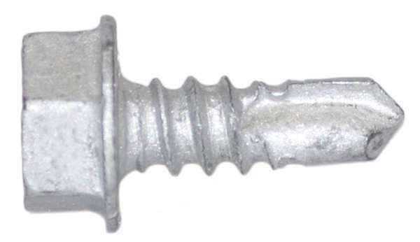 Self-Drilling Screw, #10 x 1/2 in, Climaseal Steel Hex Head External Hex Drive, 500 PK
