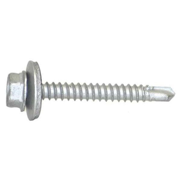 Self-Drilling Screw, #10 x 1-1/2 in, Climaseal Steel Hex Head Hex Drive, 250 PK