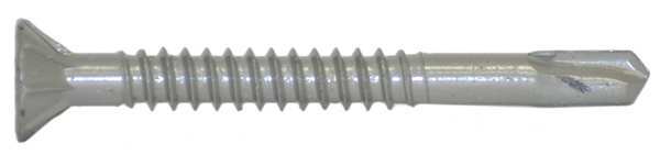 Self-Drilling Screw, #10 x 1-13/16 in, Gray Spex Steel Flat Head Combination Phillips/Square Drive