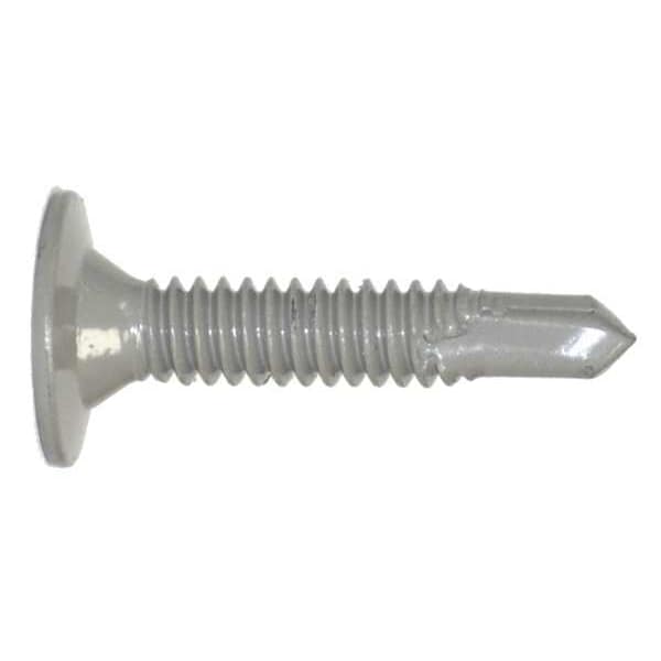 Self-Drilling Screw, #10 x 1 in, Gray Spex Steel Wafer Head Phillips Drive, 500 PK