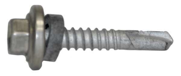 Self-Drilling Screw, #12 x 1 in, Climaseal Steel Hex Head External Hex Drive, 250 PK