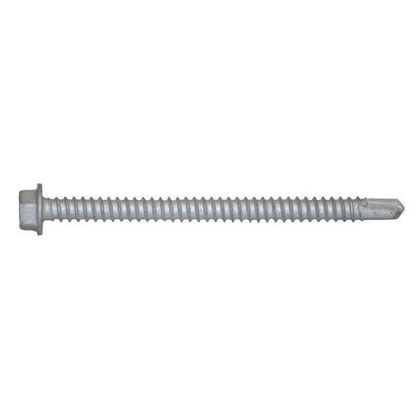 Self-Drilling Screw, #12 x 3 in, Climaseal Steel Hex Head External Hex Drive, 100 PK