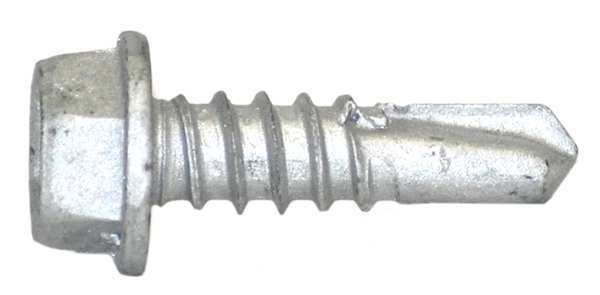 Self-Drilling Screw, #12 x 3/4 in, Climaseal Steel Hex Head External Hex Drive, 500 PK