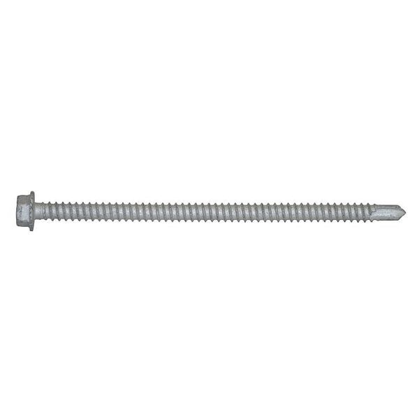 Self-Drilling Screw, #12 x 4 in, Climaseal Steel Hex Head External Hex Drive, 50 PK