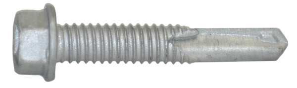 Self-Drilling Screw, #12 x 1 1/4 in, Climaseal Steel Hex Head External Hex Drive, 500 PK