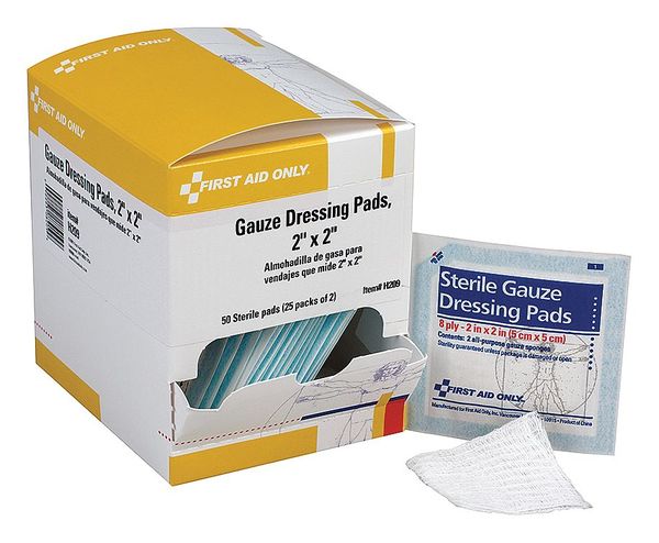 Gauze Pad, Sterile, 2 x 2 In, PK50
