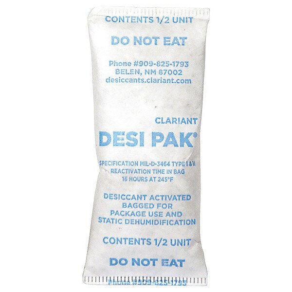 Desiccant, 3-1/8in. L, 1-1/2in. W, PK550