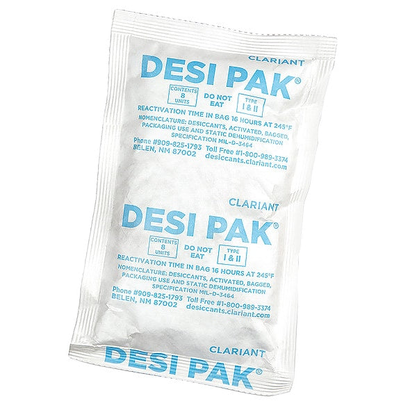 Desiccant, 8in. L, 5in. W, 8 oz., PK300