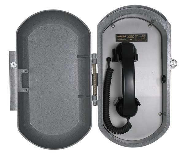 Aluminum Casting Ringdown Telephone, VoIP, Wall Mount, Gray