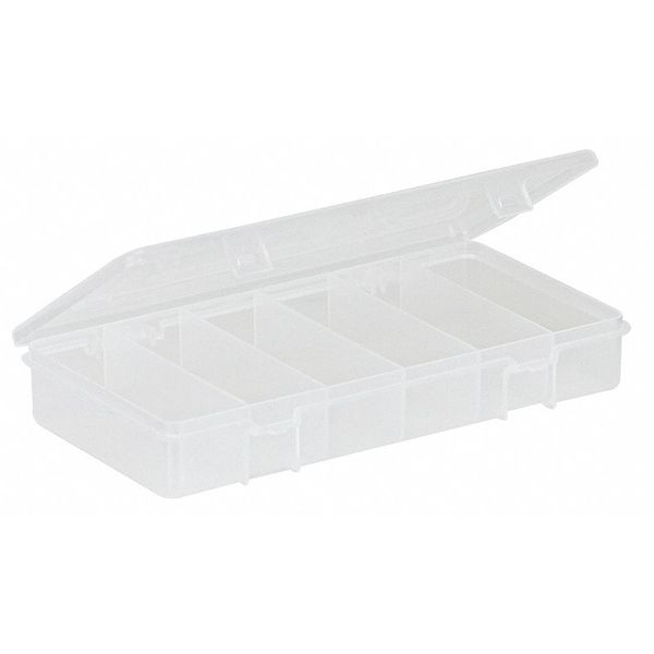 Compartment Box with 6 compartments, Plastic, 1 3/8 in H x 4-1/4 in W
