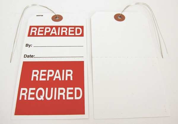 RepairedTag, 2-7/8 in W x 5-3/4 in H, PK25