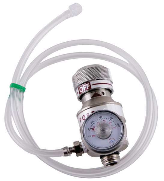 Gas Regulator w/Adapter Assy, 0.5Lpm