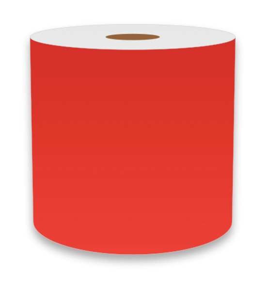 Label Tape, Orange, 4in W, For Mfr No. VnM4, FLUON-3102