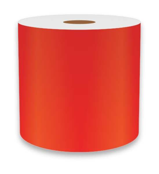 Label Tape, Red, 4in W, For Mfr No. VnM4, REFRD-3102
