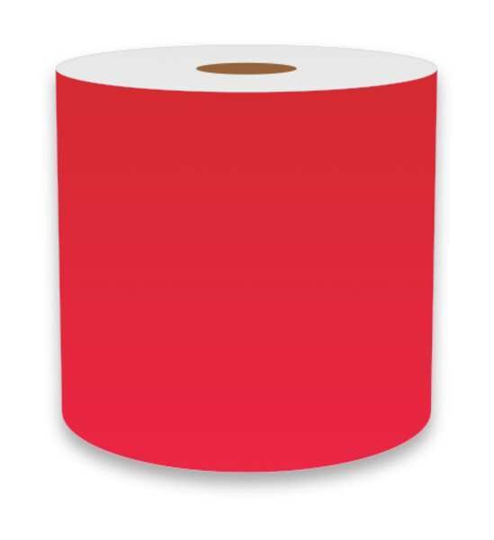Label Tape, Red, 4in W, For Mfr No. VnM4, FLURD-3102