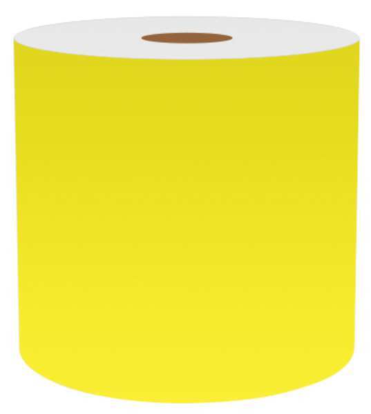 Label Tape, Yellow, 4in W, For Mfr No. VnM4, FLUYL-3102